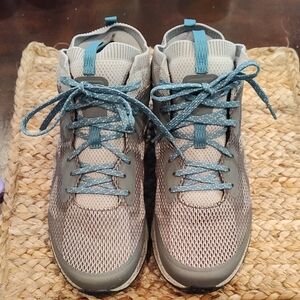 Columbia Gray and Blue Athletic Shoes with Breathable Mesh